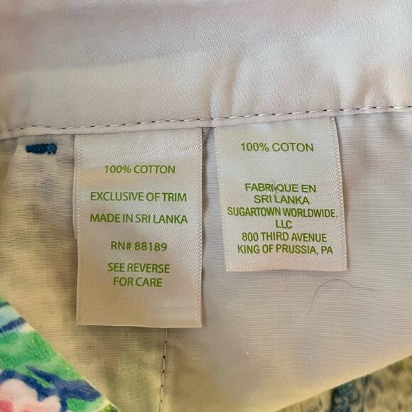 Lilly Pulitzer Buttercup Short Bay Blue Coasting Floral Scalloped Hem Women's 2 - Picture 5 of 6